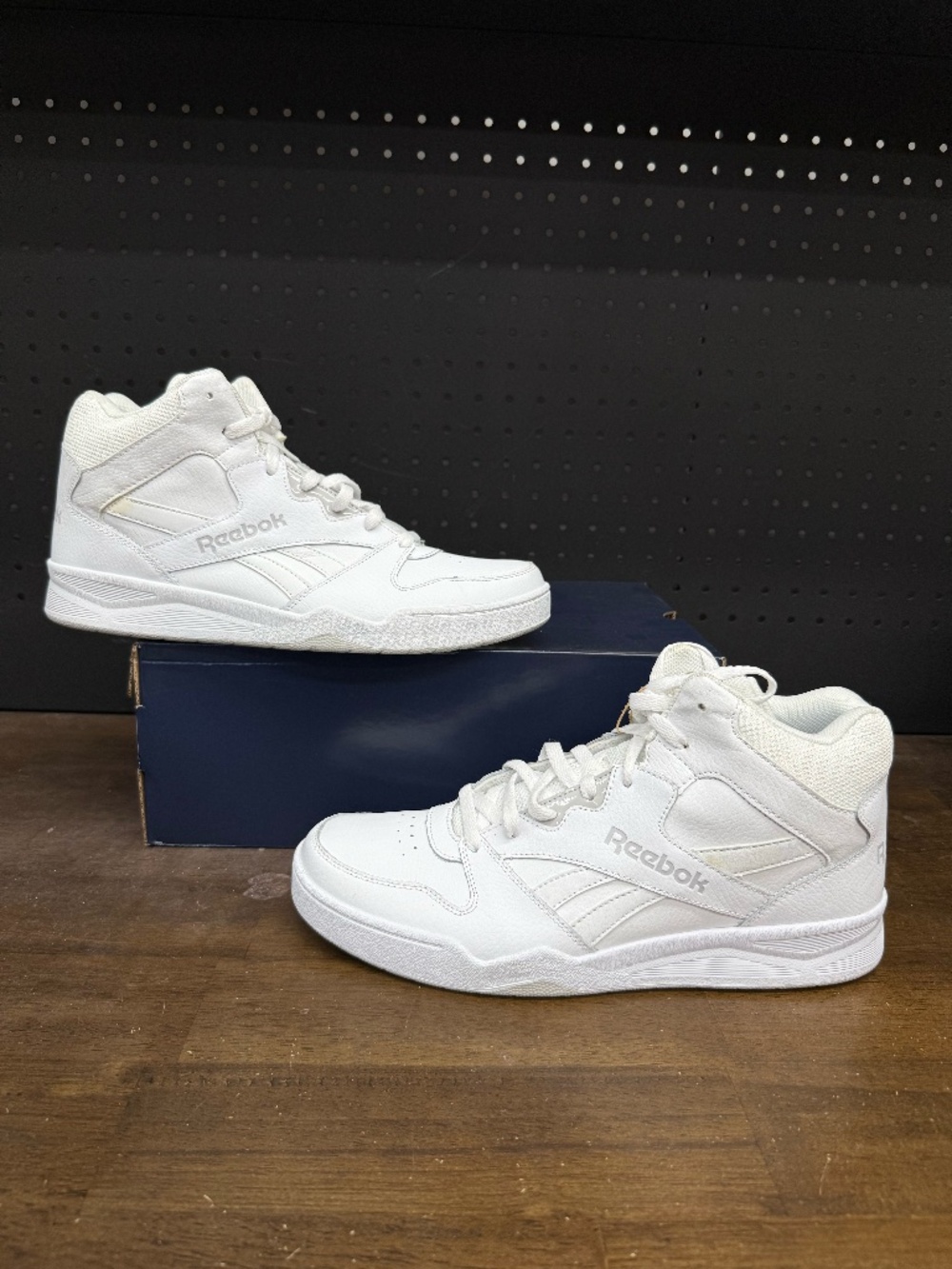 New W/O Box! Men's Reebok Royal BB4500 High2  'White Light Grey' Sneakers